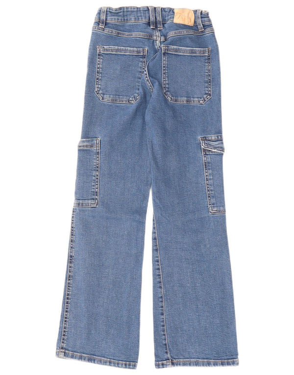 ZARA Jungen-Jeans mit hoher Taille und weitem Bein, 13–14 Jahre, W26 L28, blaue Baumwolle