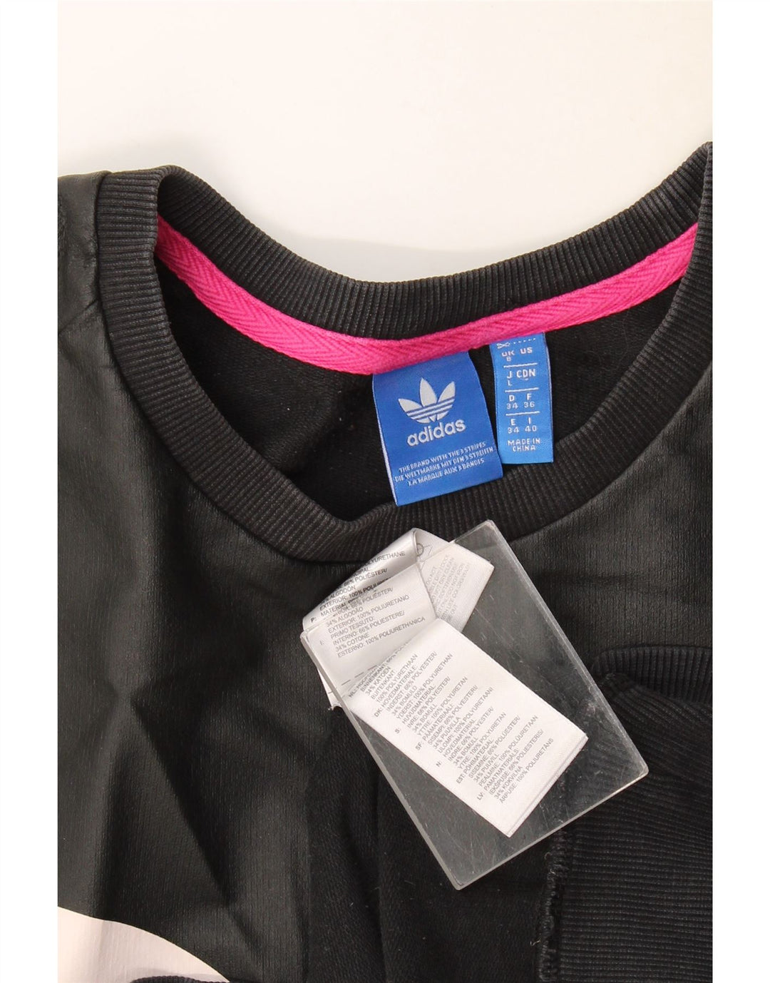 Adidas Damen Graphic Oversized Sweatshirt Pullover UK 8 Small Schwarz