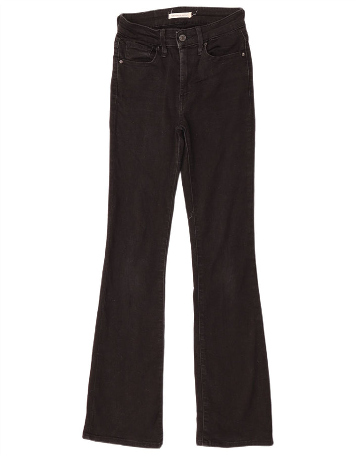 Levi's Damen 725 Bootcut-Jeans mit hohem Bund, W24, L32, schwarze Baumwolle