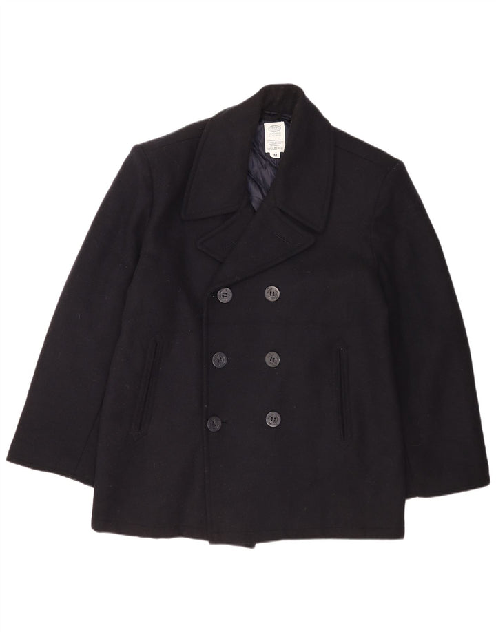 MFH Herren Pea Coat UK 38 Mittelmarineblaue Wolle