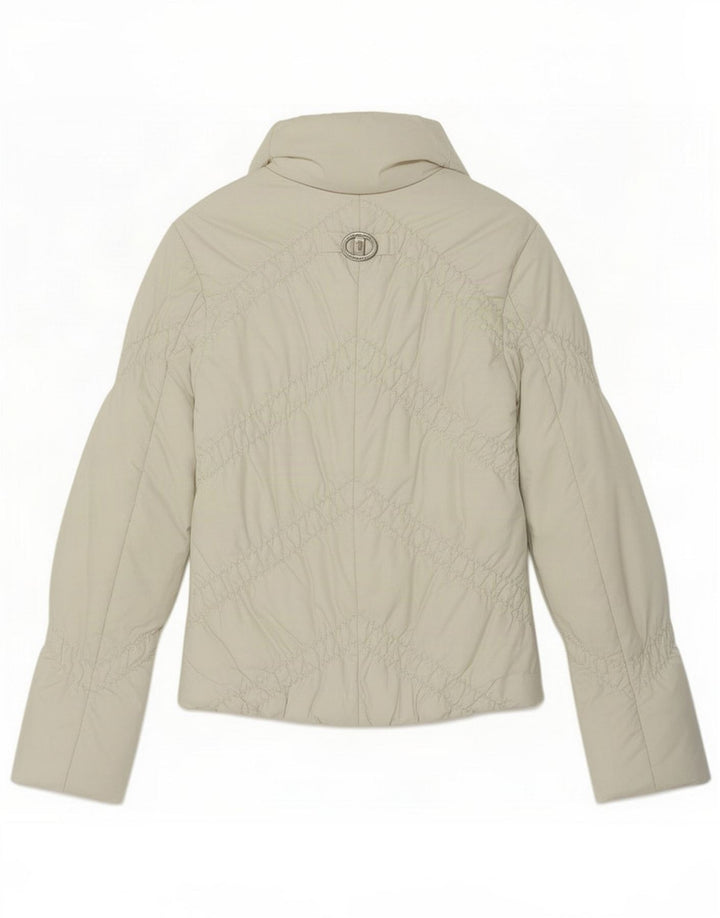 Trussardi Jeans Damen wattierte Jacke IT 40 Small White Polyester