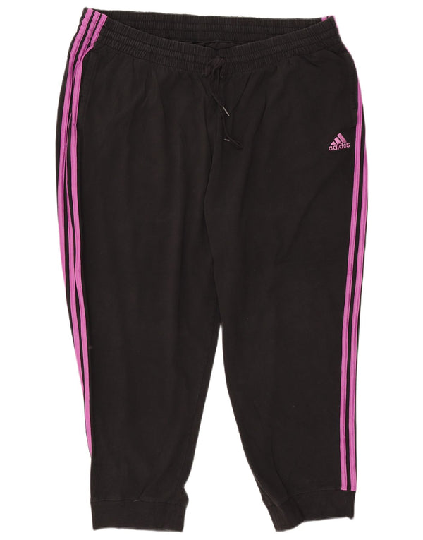 ADIDAS Damen Trainingshose Jogger UK 28/30 3XL Schwarz Baumwolle