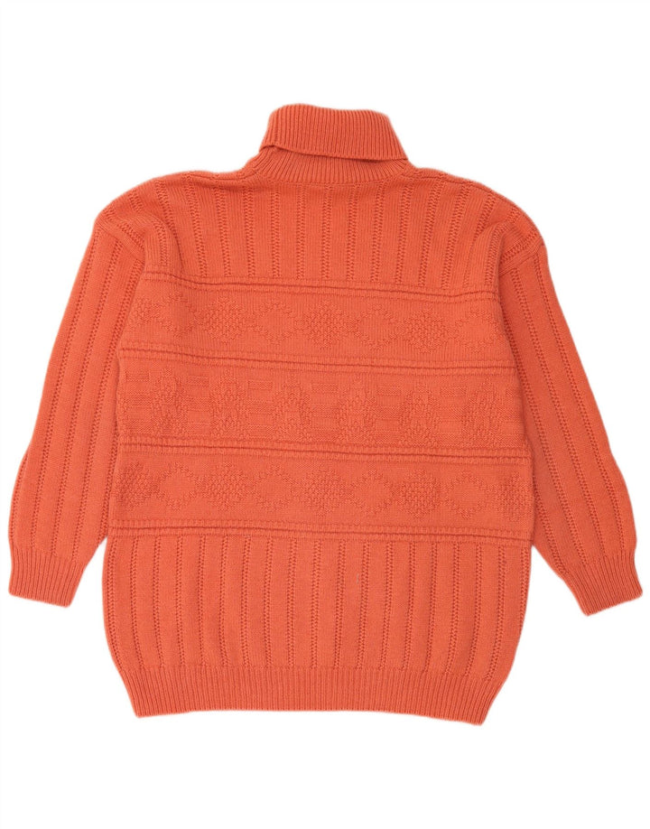 Rollkragenpullover für Herren von Stefanel, groß, aus Wolle in Orange