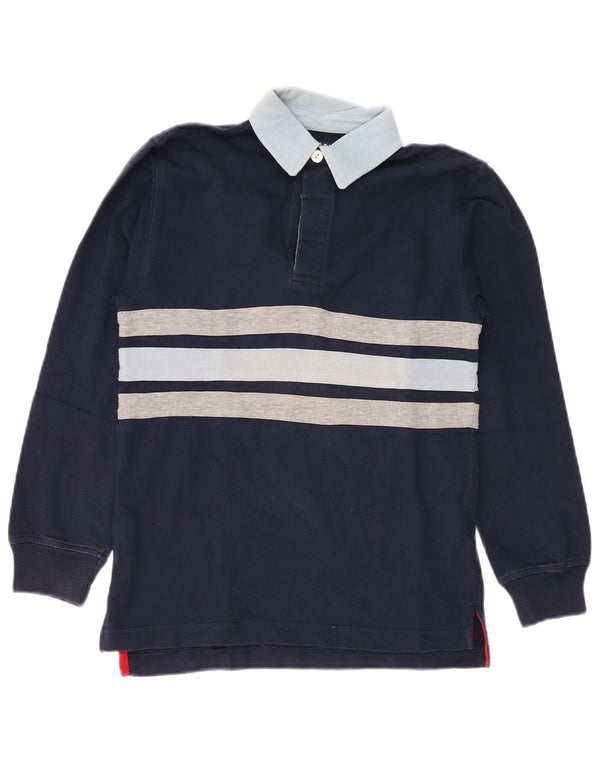 Tommy Hilfiger Rugby-Poloshirt mit Grafik für Damen, UK 12, mittelmarineblau