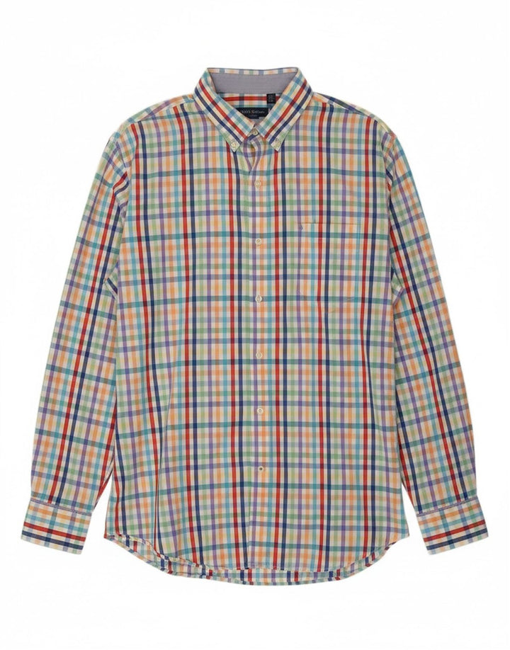 IZOD Mens Shirt XL Multicoloured Check Cotton Vintage Izod and Second-Hand Izod from Messina Hembry 