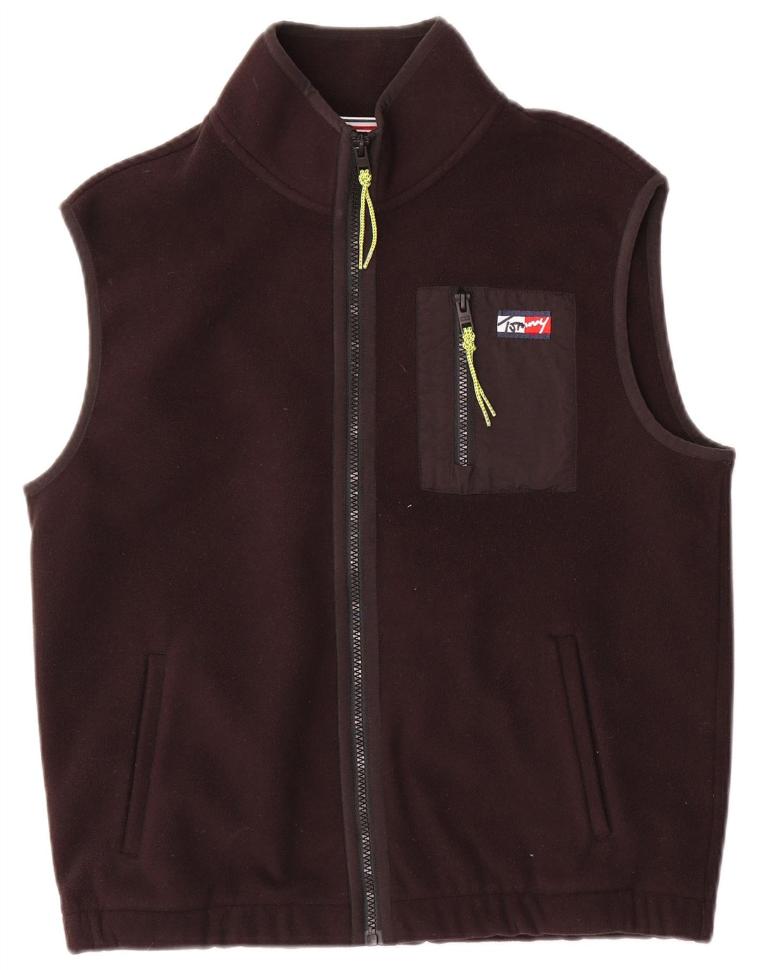 Tommy Hilfiger Herren Fleeceweste UK 36 Small Schwarz Polyester
