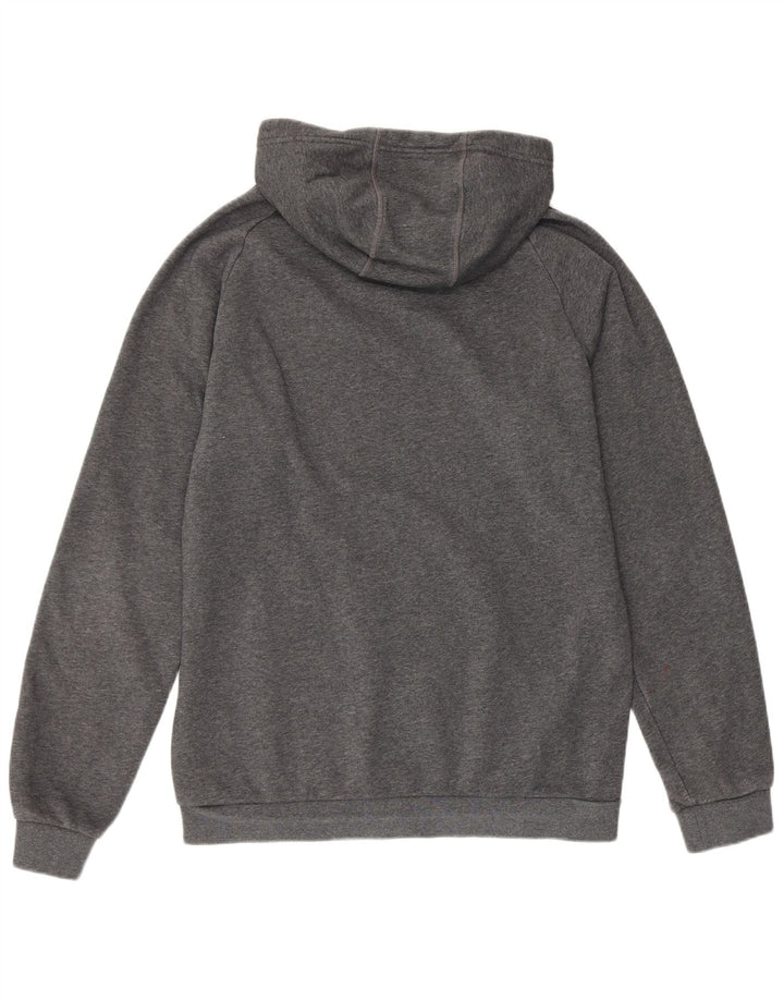 ADIDAS Herren Kapuzenpullover aus mittelgrauer Baumwolle
