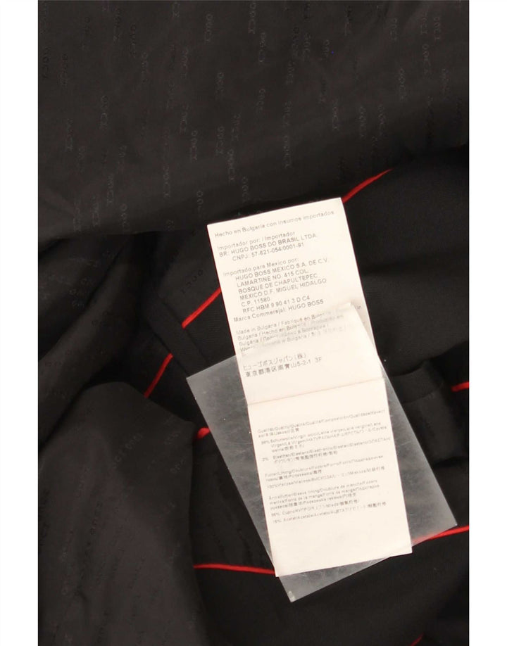 Hugo Boss Herren-Blazer mit 2 Knöpfen, EU 50, große schwarze Wolle