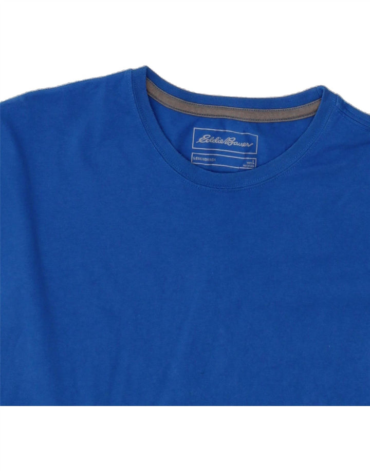 EDDIE BAUER Mens T-Shirt Top Large Blue Cotton Vintage Eddie Bauer and Second-Hand Eddie Bauer from Messina Hembry 