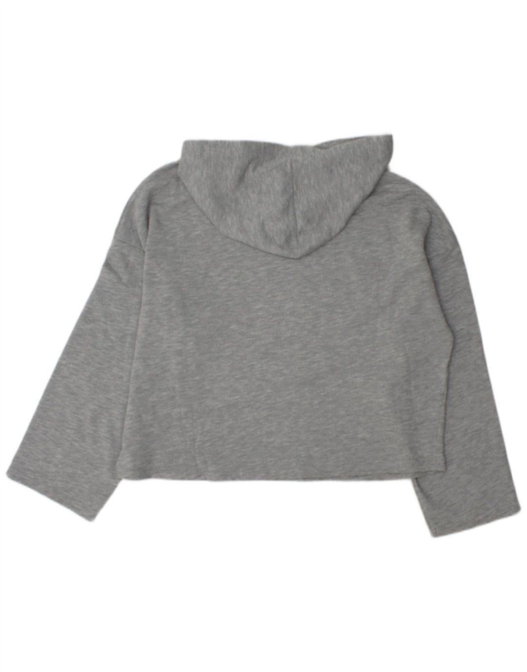 Zara Damen Übergroßer Kapuzenpullover UK 14 Mittelgraues Polyester
