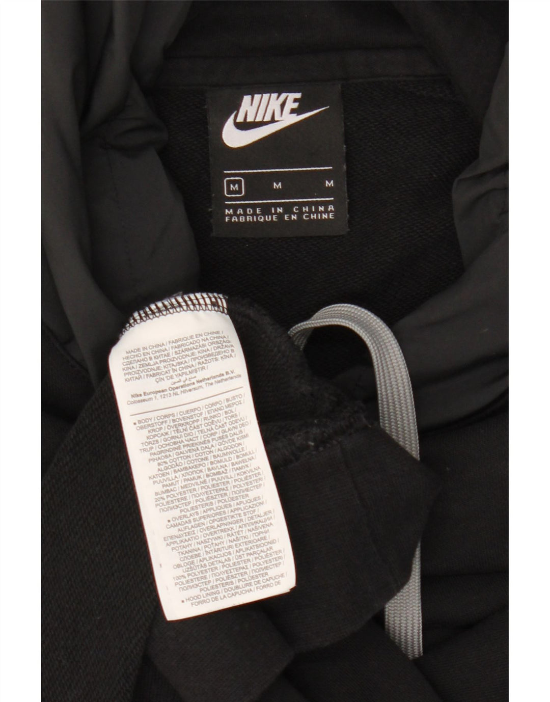 Nike Herren-Kapuzenpullover mit Grafik, mittelschwarz, Baumwolle