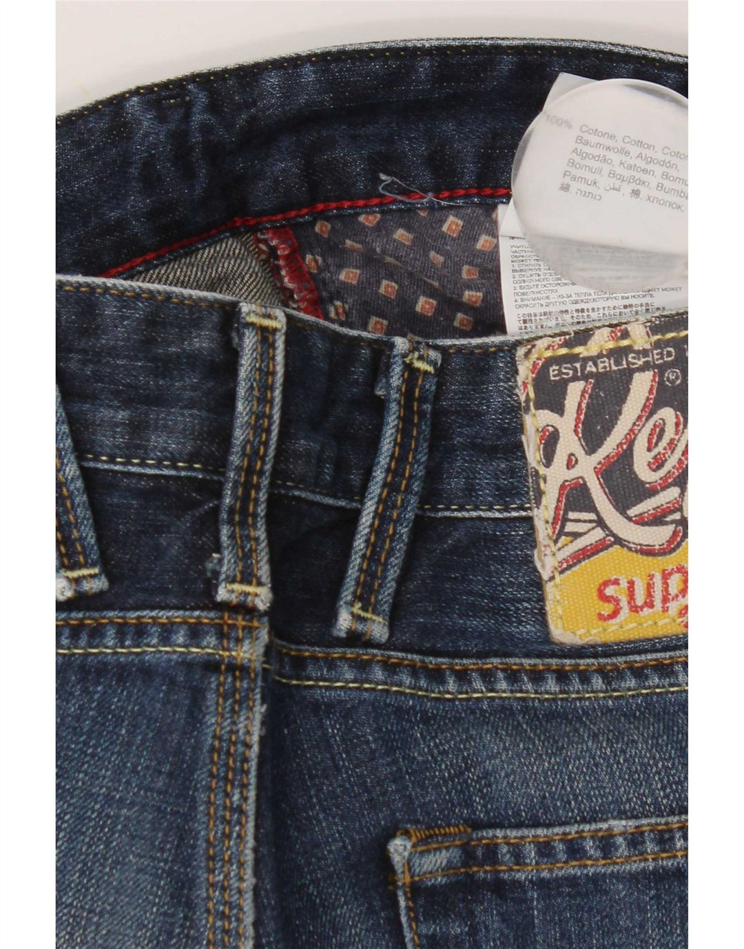 Replay Herren Jeto Slim Jeans W34 L34 Blaue Baumwolle