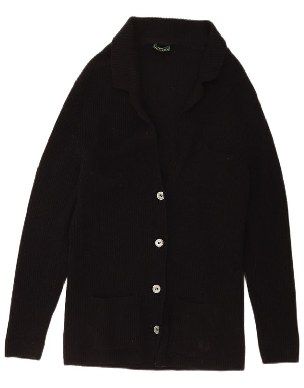 Fred Perry Damen Strickjacke Pullover UK 20 2XL Schwarze Wolle