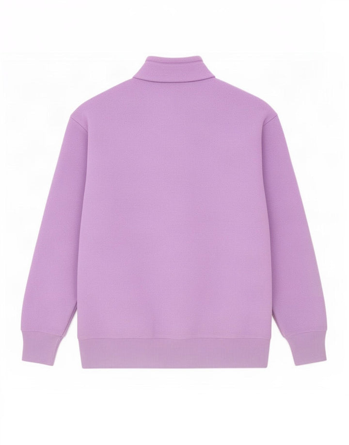 Champion Herren-Fleecepullover mit Reißverschluss am Hals, mittelviolettes Polyester