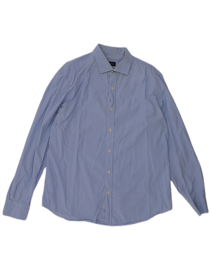 MASSIMO DUTTI Herren Slim Fit Hemd XL Blau Gingham