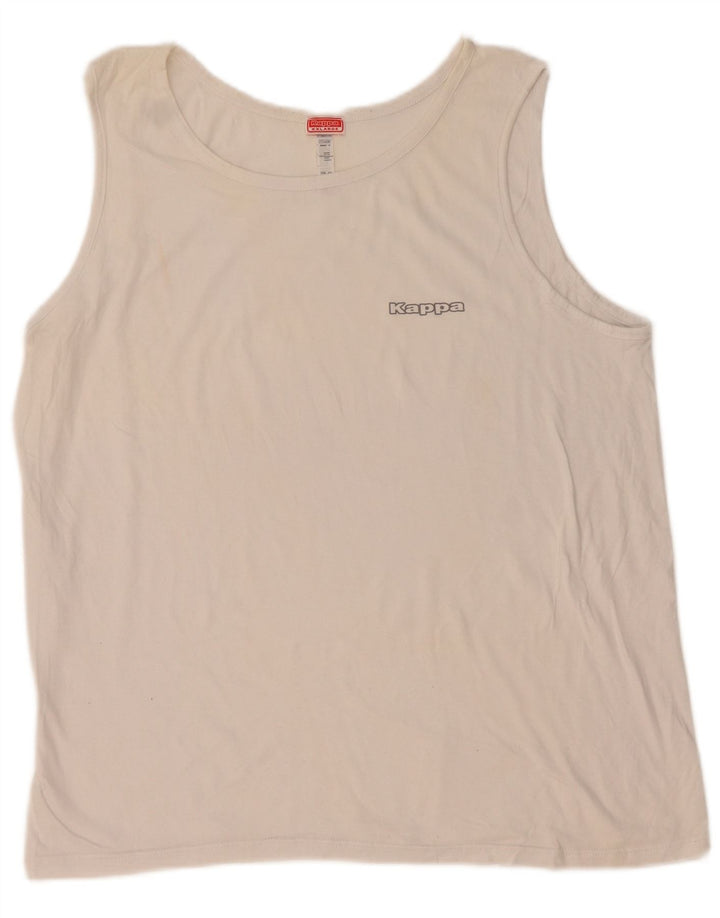 Kappa Herren Weste Top 2XL Weiße Baumwolle