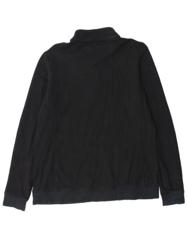 Vineyard Vines Herren-Sweatshirt mit Knopfkragen, groß, aus schwarzer Baumwolle