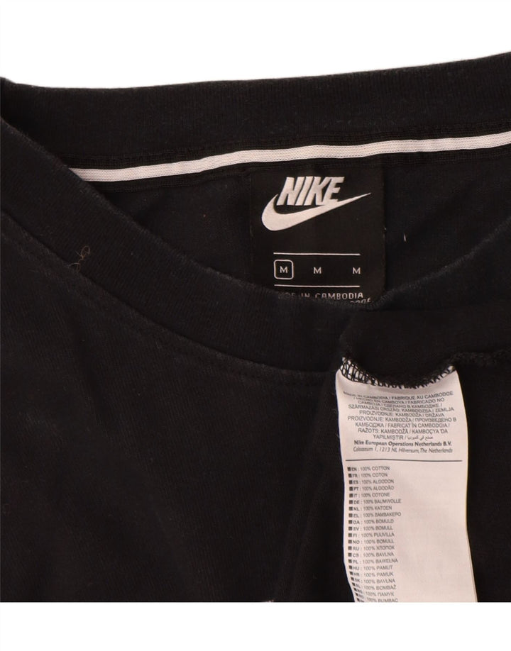 Nike Herren-T-Shirt mit Grafik, mittelgroß, schwarze Baumwolle