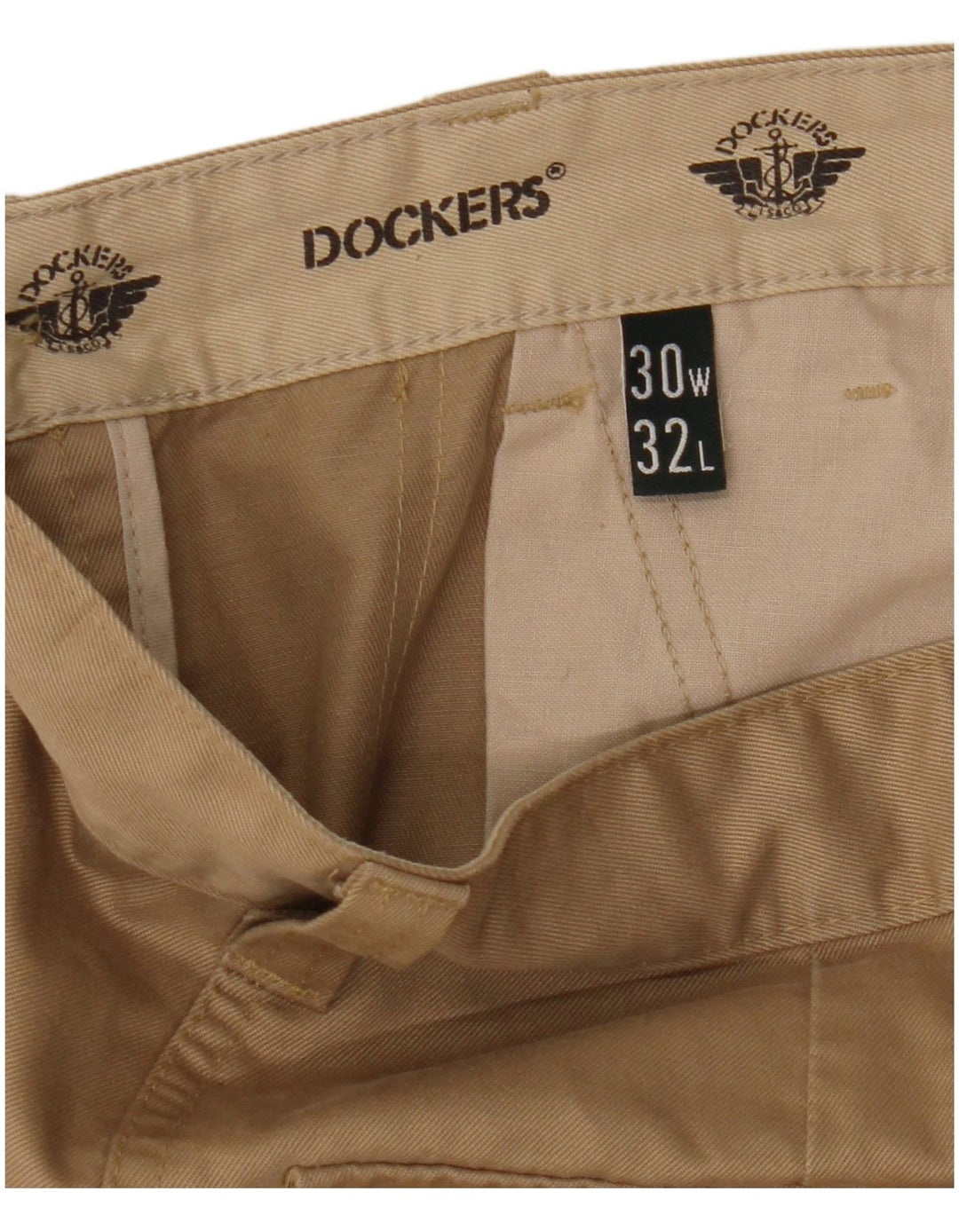 Dockers Herren gerade Cargohose W30 L32 Beige Baumwolle