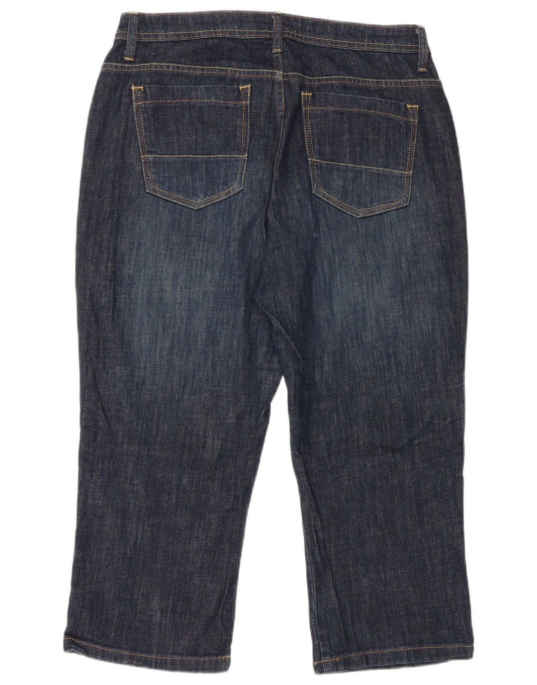 LEE Womens Capri Jeans US 12 Large W32 L22 Navy Blue Cotton