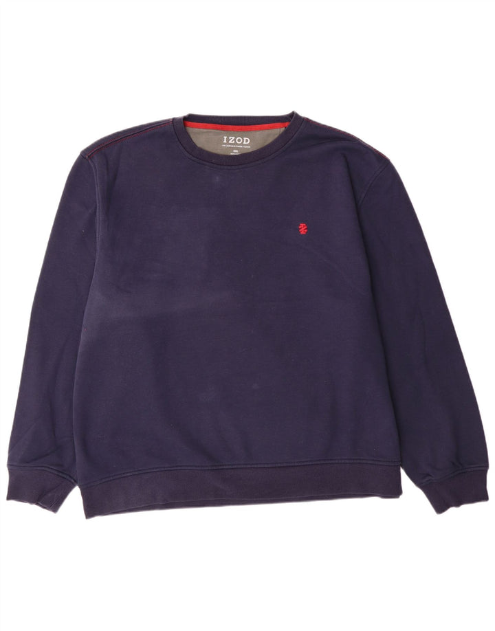 Izod Herren Sweatshirt Pullover 2XL Marineblau Polyester