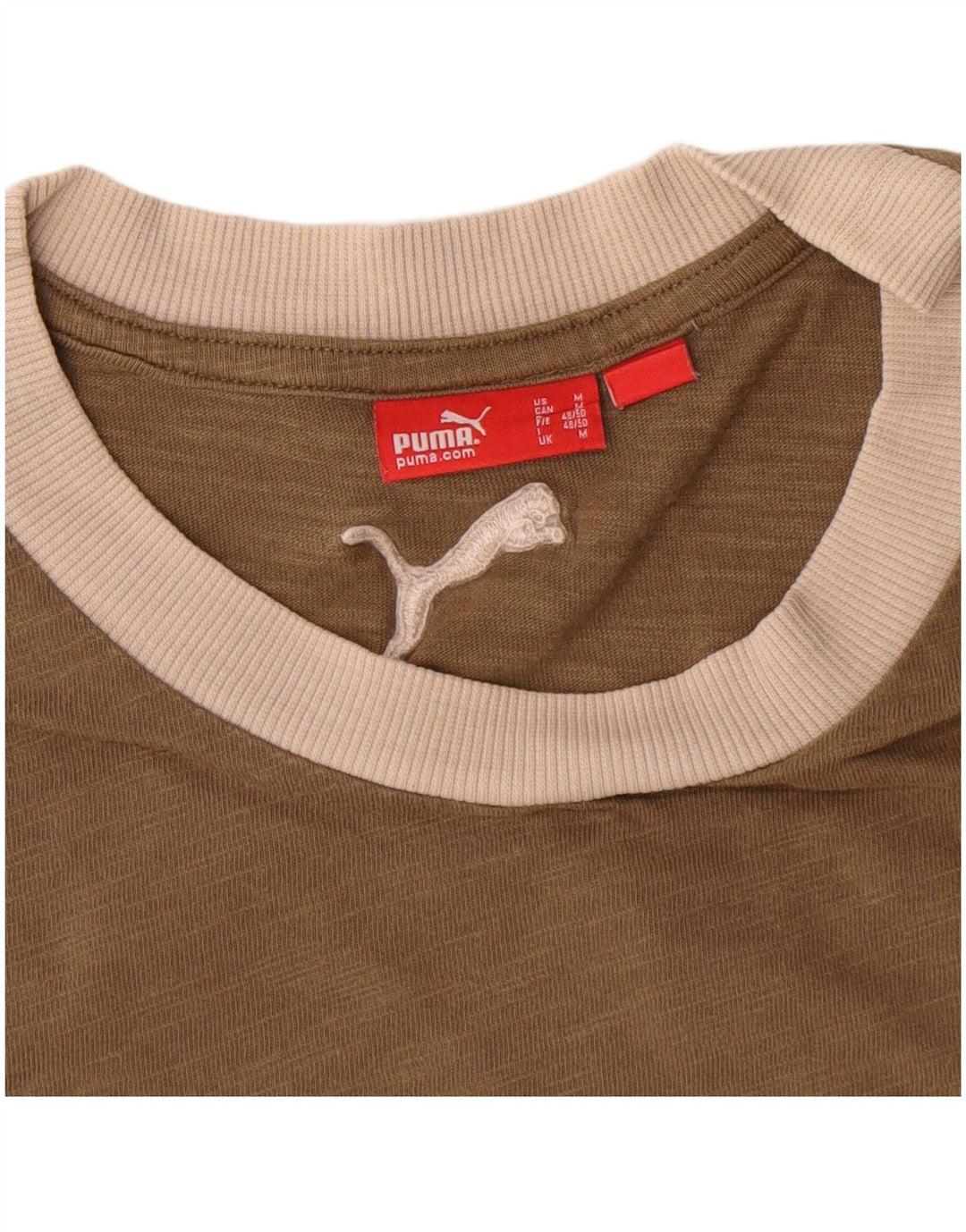 Puma Herren Grafik-T-Shirt-Oberteil aus mittelbrauner Baumwolle