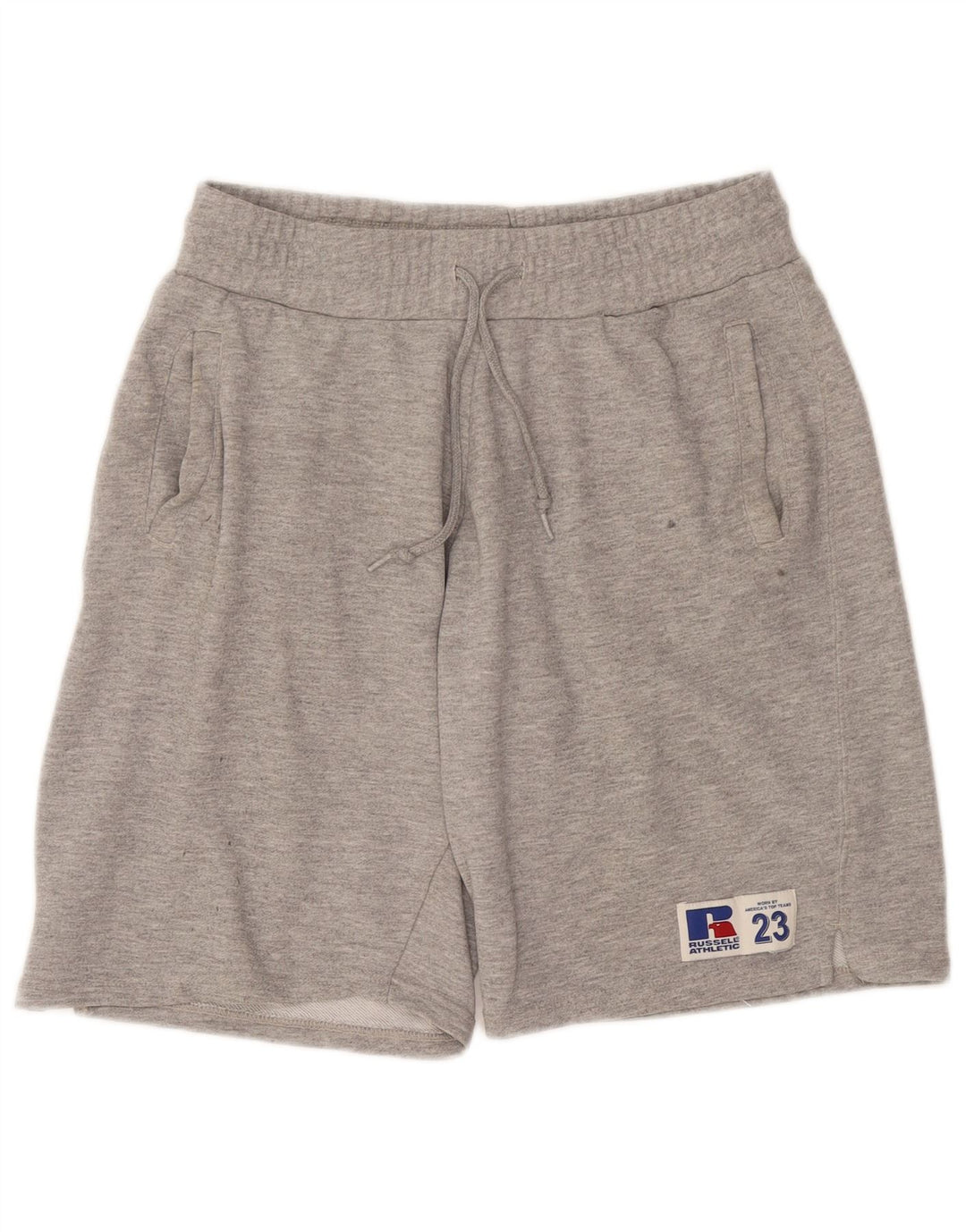 Russell Athletic Herren-Sportshorts aus mittelgrau gesprenkelter Baumwolle