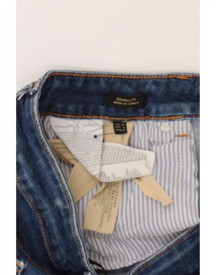 MASSIMO DUTTI Womens Distressed Skinny Jeans EU 38 Small W30 L30 Blue Vintage Massimo Dutti and Second-Hand Massimo Dutti from Messina Hembry 