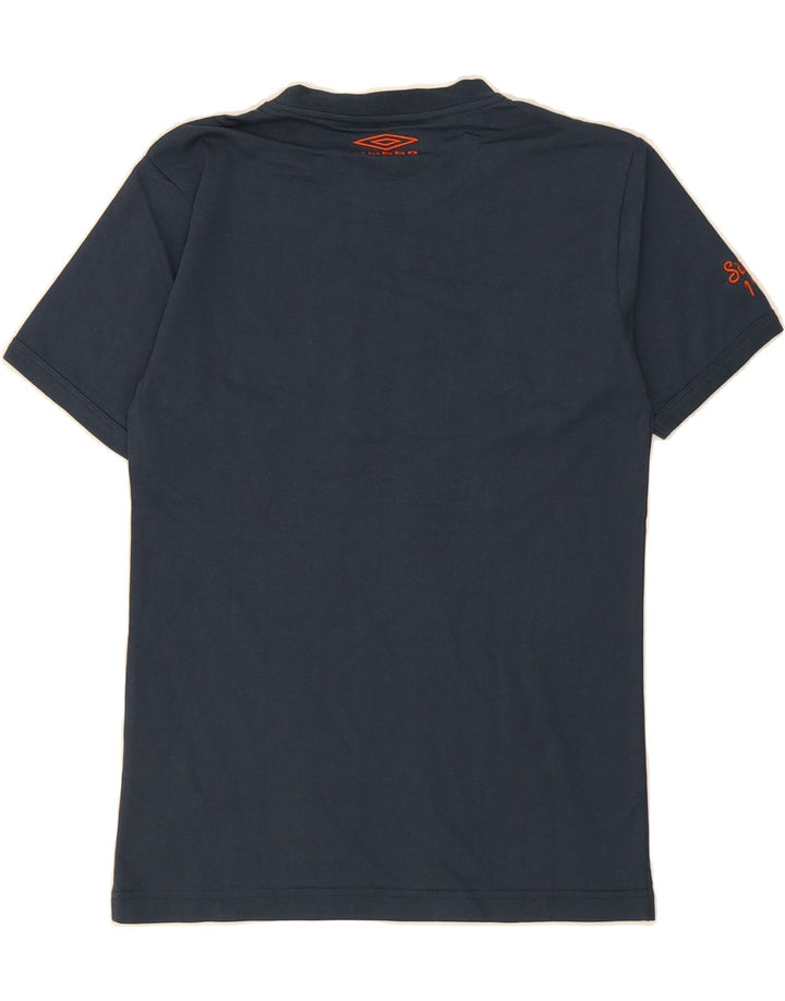 UMBRO Mens Graphic T-Shirt Top Small Navy Blue Cotton Vintage Umbro and Second-Hand Umbro from Messina Hembry 