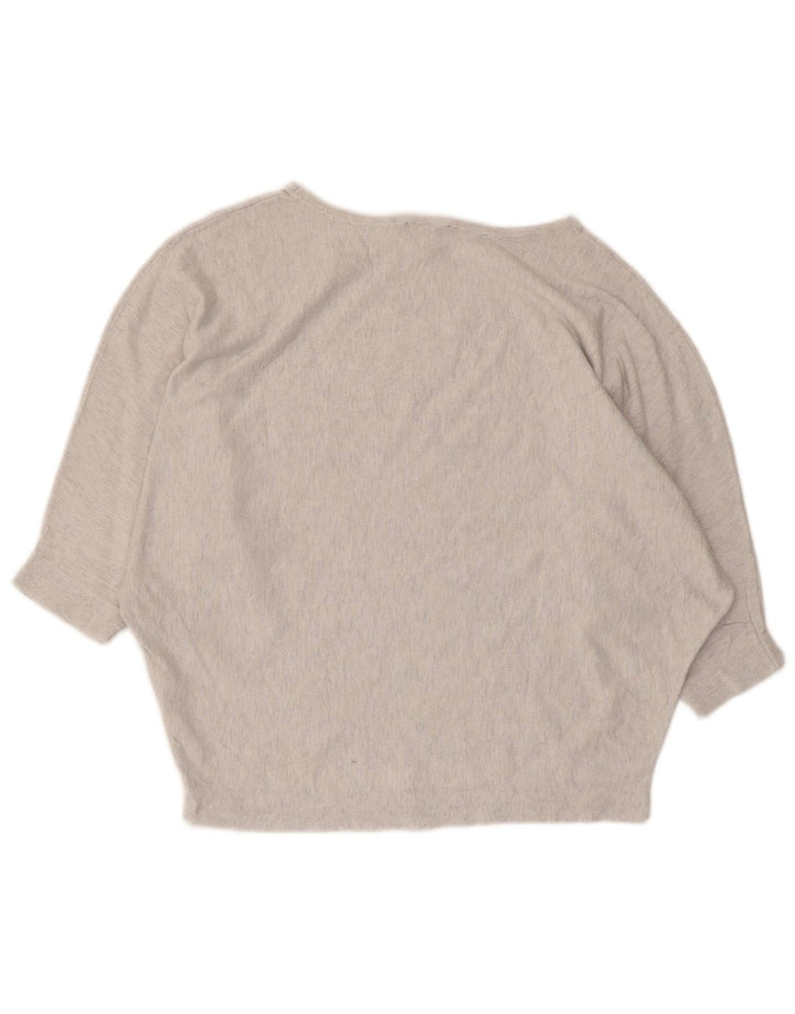 Phase Eight Damen Batwing Crop Top 3/4 Ärmel UK 14 Mittelgrau meliert