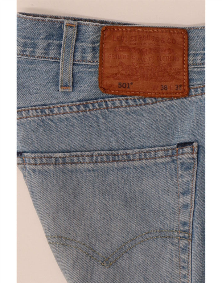 Levi's Herren 501 Straight Jeans W38 L32 Blaue Baumwolle
