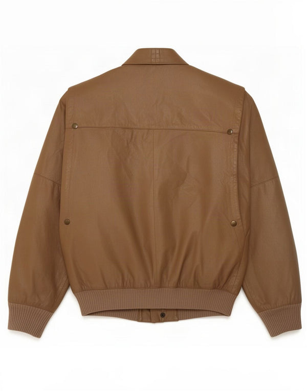 Vintage Herren Lederjacke IT 48 Mittelbraun
