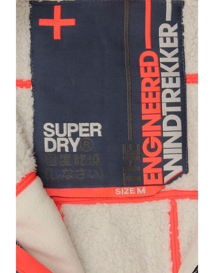 Superdry Damen The Windtrekker Hooded Windjacke UK 14 Mittelblau