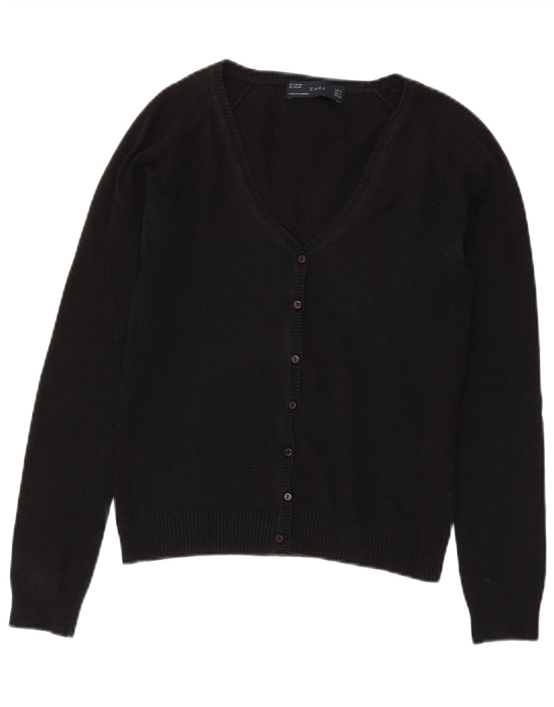 Zara Damen-Cardigan-Pullover UK 10 Small Schwarz