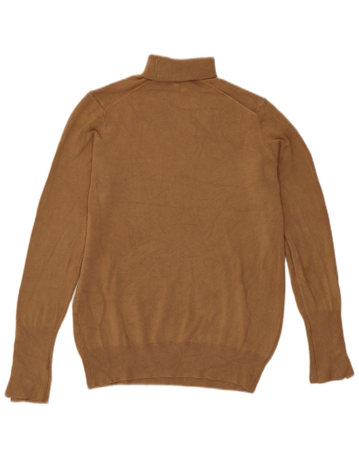 Rollkragenpullover für Damen von Zara, Gr. 12, mittelbeige Viskose