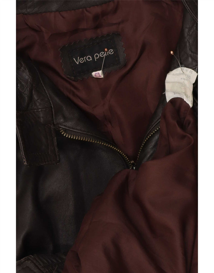 Vintage Herren Lederjacke IT 62 4XL Schwarz