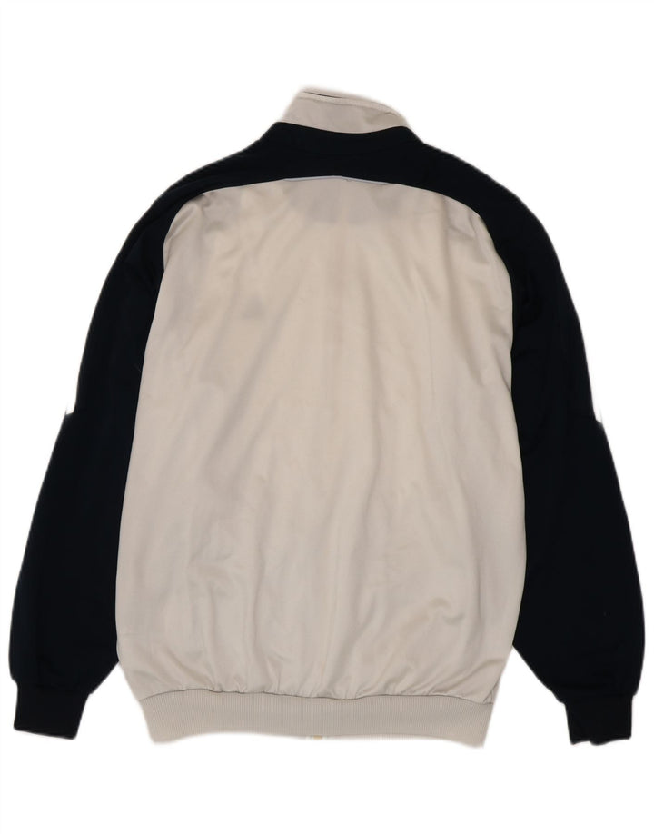 Adidas Herren Trainingsanzug Top Jacke UK 38/40 Mittelweiß Farbblock