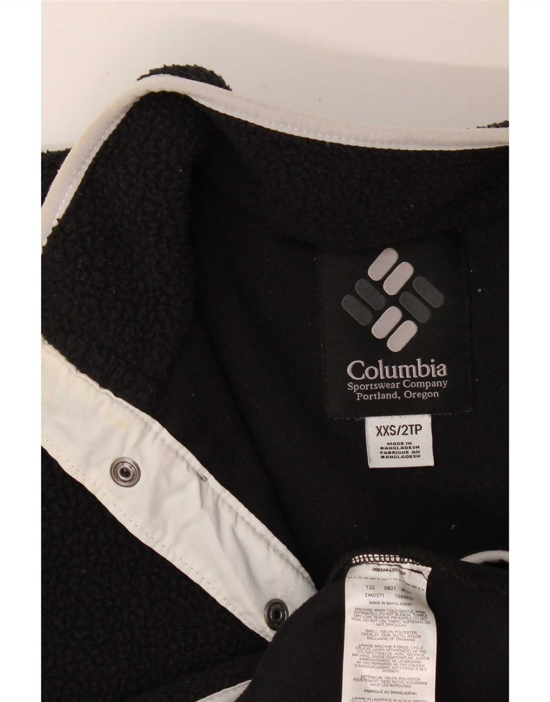 Columbia Herren-Fleecepullover mit Knopfkragen, 2XS, schwarzes Polyester