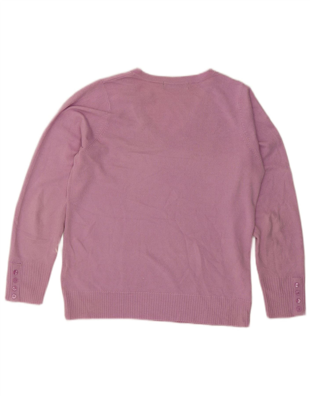 Marks & Spencer Damen-Pullover mit V-Ausschnitt, UK 12, Mittelviolett, Acryl
