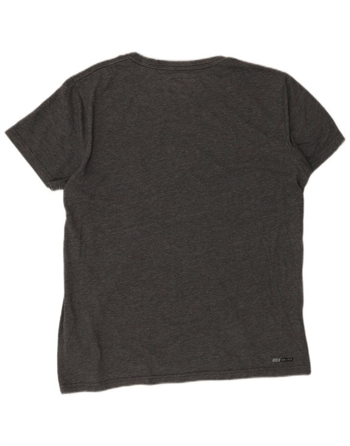 HURLEY Mens Dri Fit T-Shirt Top Medium Grey Cotton