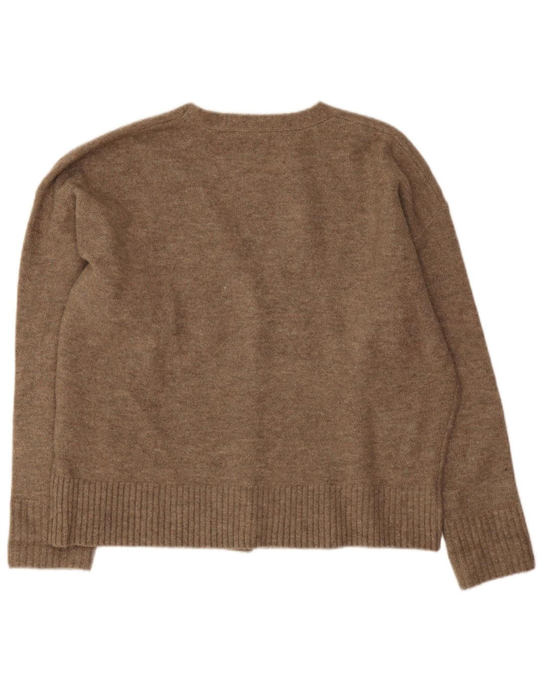 Zara Damen-Strickjacke in Übergröße, UK 14, Mittelbraun, Acryl