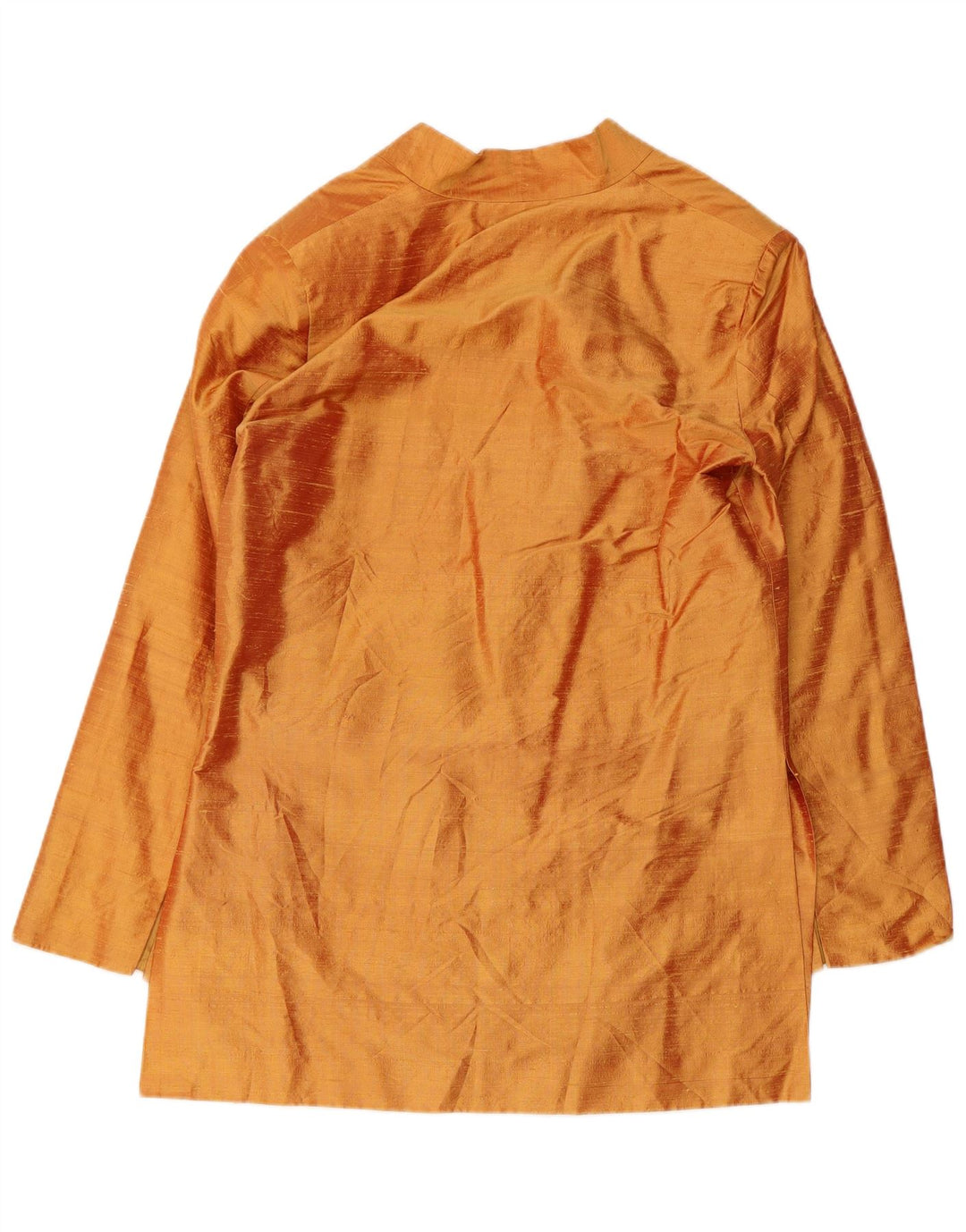 Blunauta Damen 1-Knopf-Blazerjacke IT 44 Mittelorange Seide