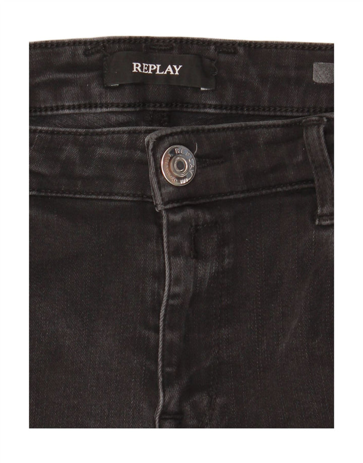 Replay Damen Skinny Jeans W28 L28 Schwarz