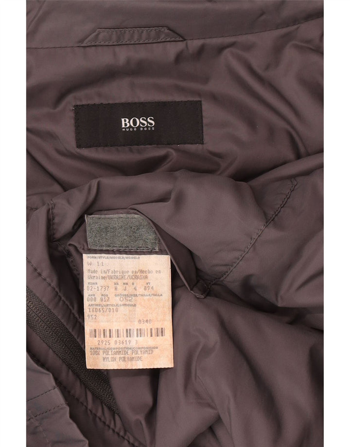 Hugo Boss Herren-Kapuzenweste, EU 52, XL, Grau, Polyamid