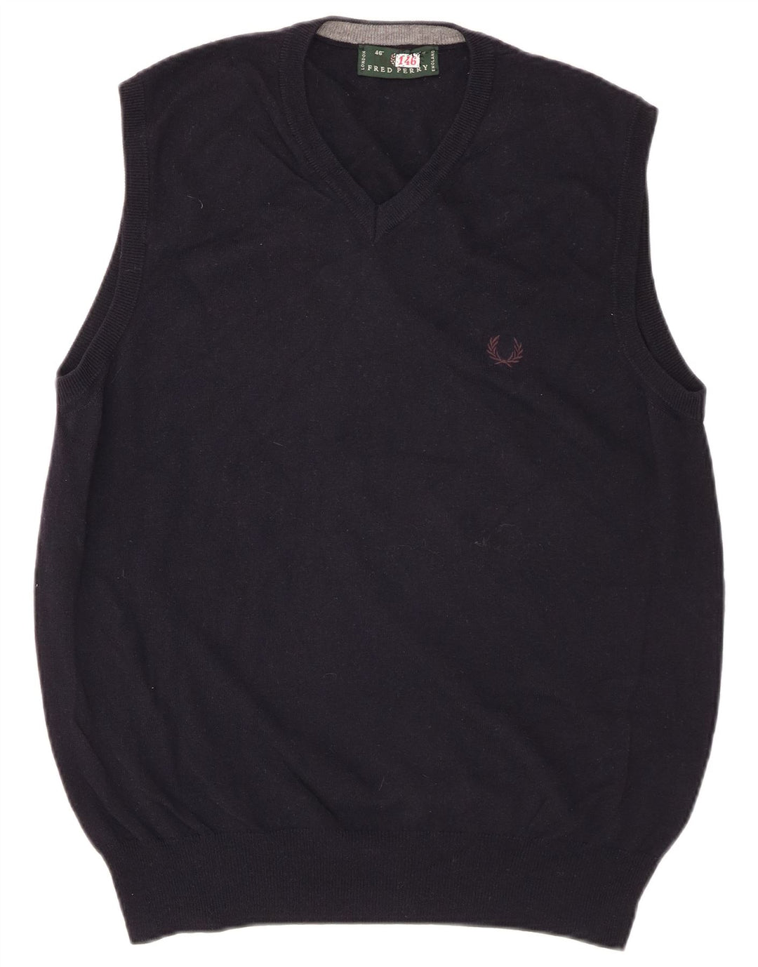 Fred Perry Herren Weste Tank Top Große Marineblaue Wolle