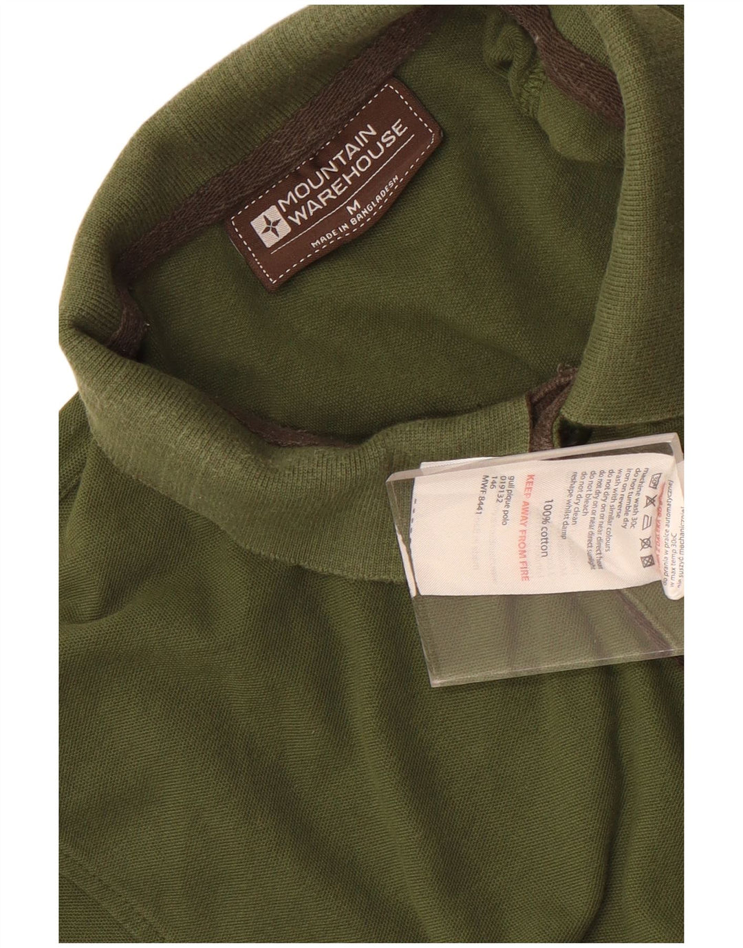 Mountain Warehouse Herren-Poloshirt aus mittelgrüner Baumwolle