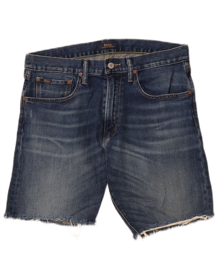 POLO RALPH LAUREN Mens Denim Shorts W31 Medium Blue Cotton