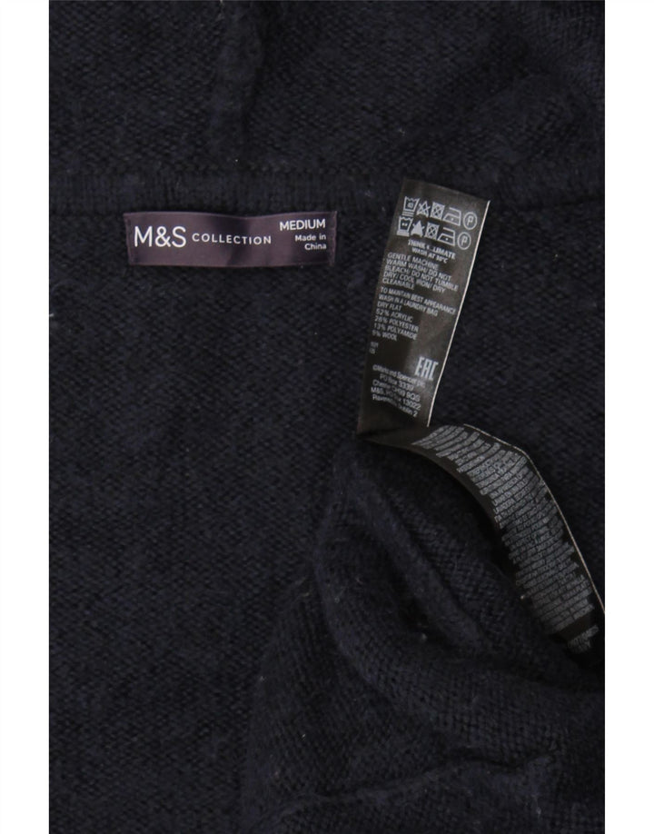 Marks & Spencer Damen-Cardigan mit Kapuze, Gr. 14, mittleres Marineblau