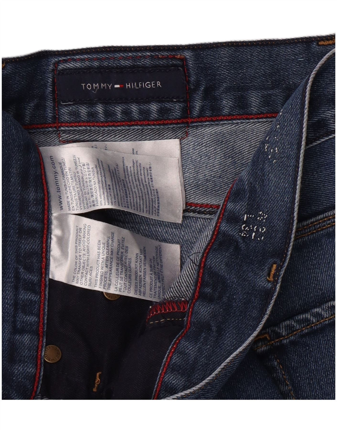 Tommy Hilfiger Damen Slim Jeans W32 L32 Blaue Baumwolle