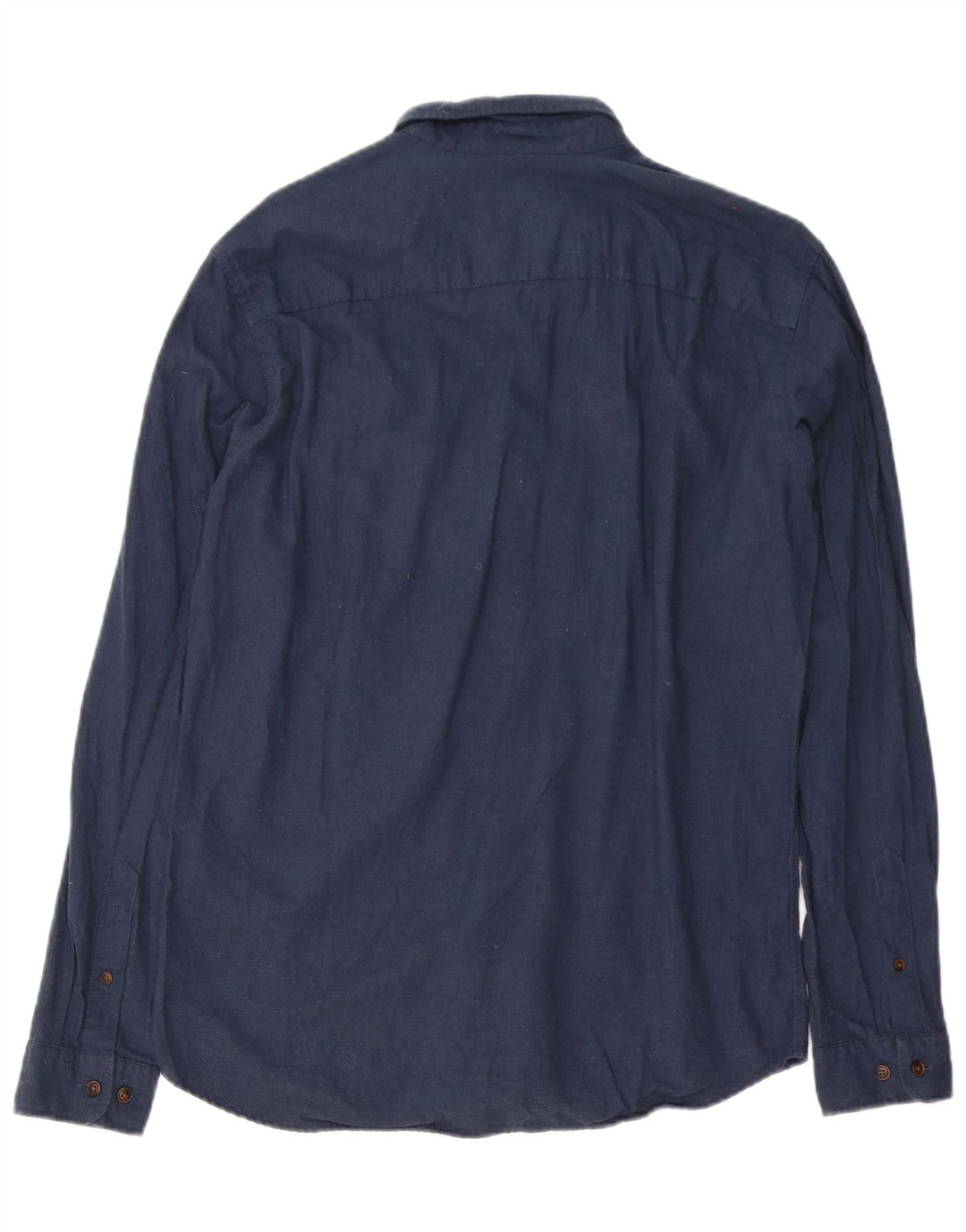 Jack & Jones Herrenhemd aus mittelblauer Baumwolle in Marineblau